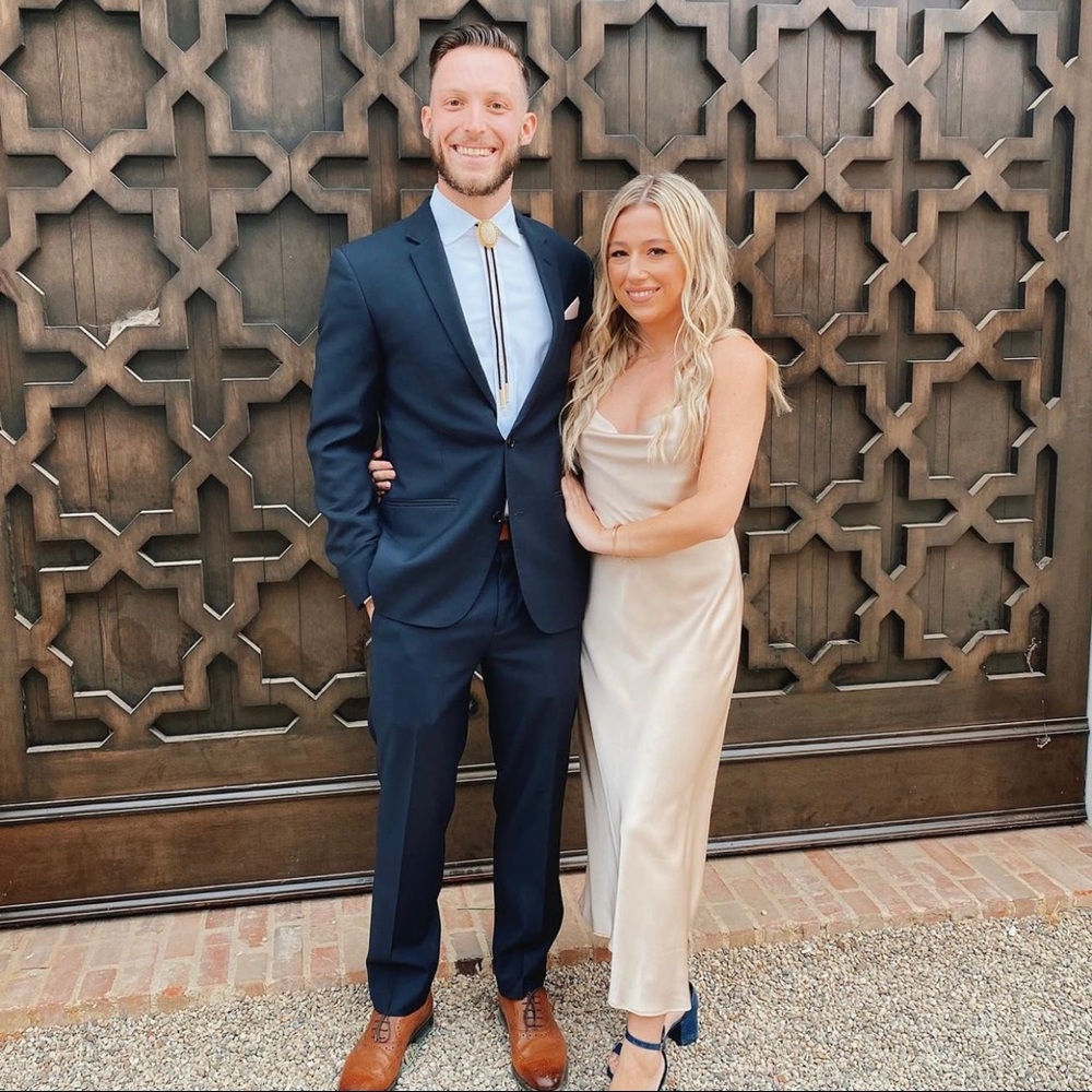 SHOW ME YOUR MUMU Verona Cowl Dress Size SMALL (Like New, Worn Once) Champagne